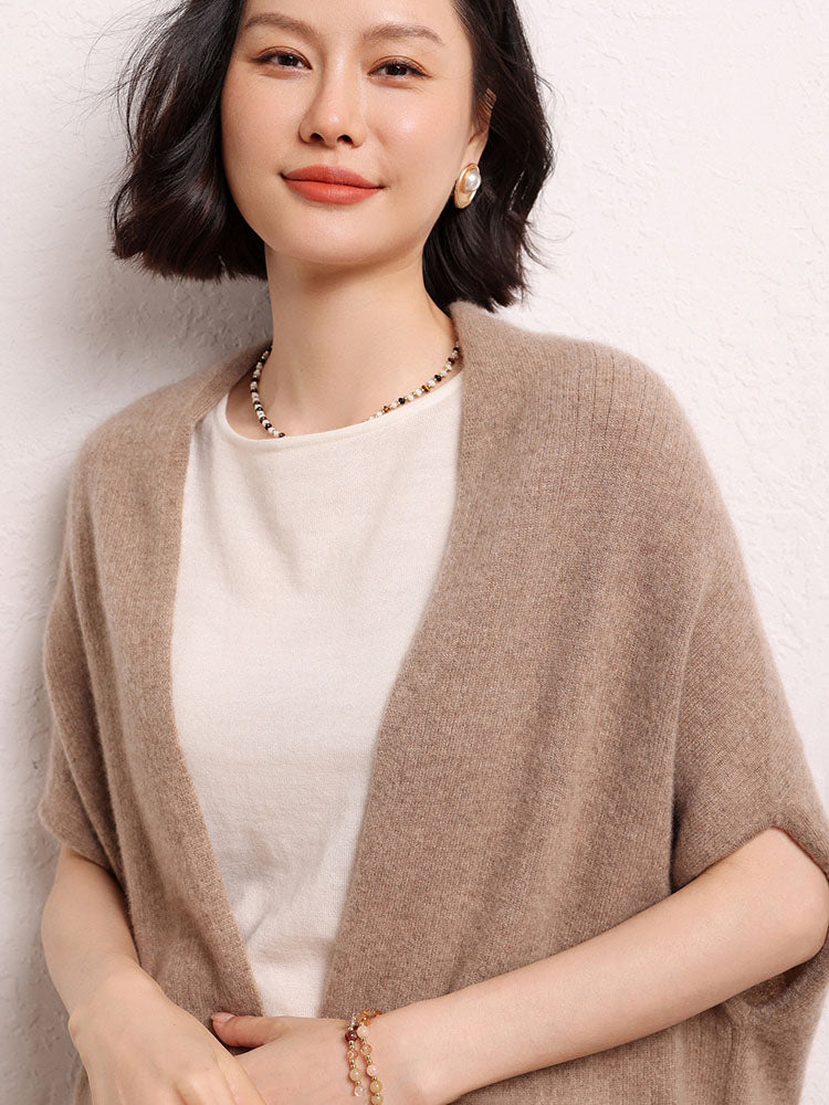 Cashmere Shawl-style Cardigan