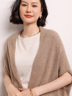 Cashmere Shawl-style Cardigan