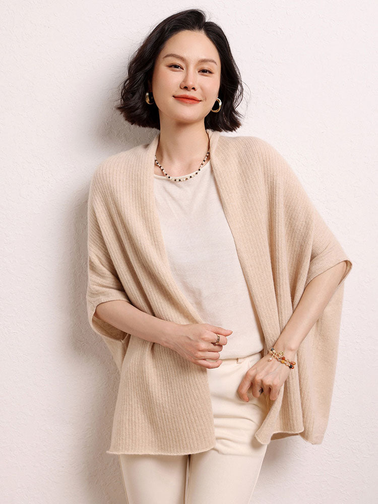 Cashmere Shawl-style Cardigan