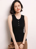 Sleeveless Cashmere Knit Tank Top