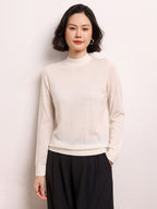 Cashmere Mock Neck Knit Top