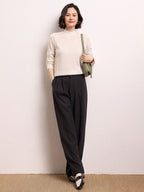 Cashmere Mock Neck Knit Top