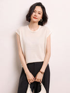Cashmere Short-sleeved Shirt