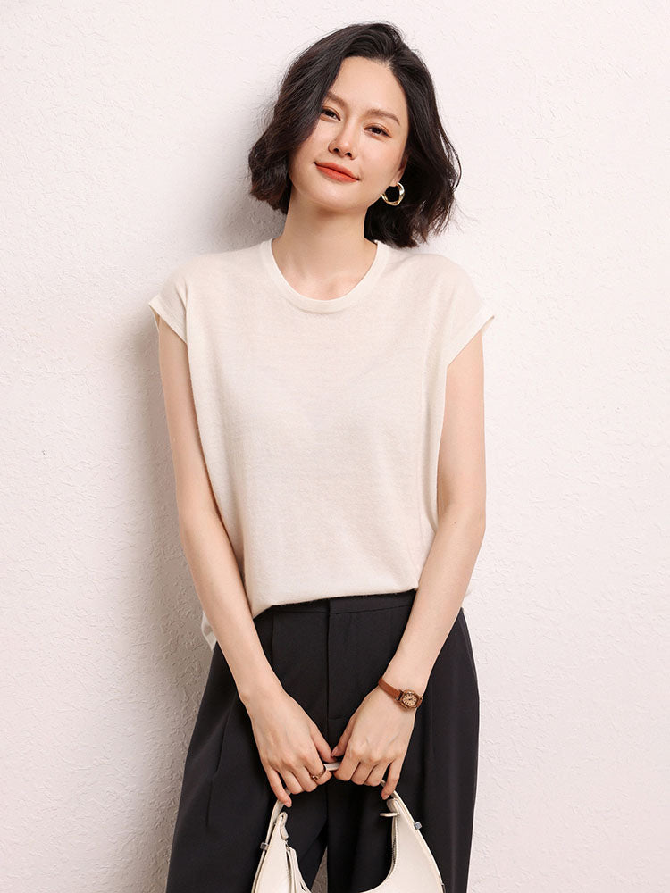 Cashmere Short-sleeved Shirt