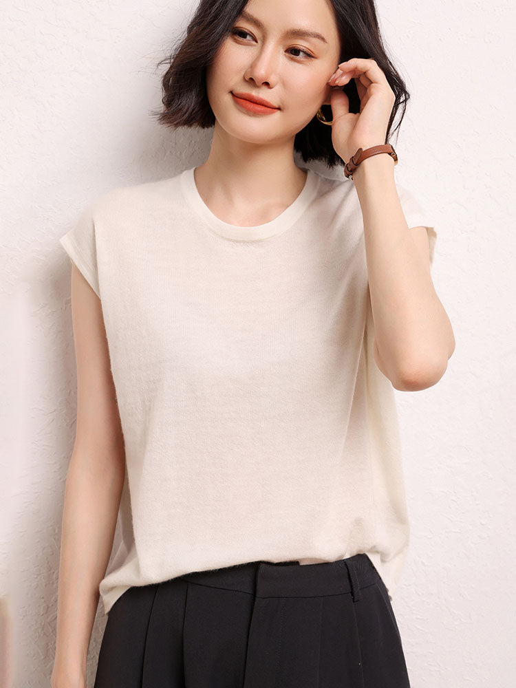 Cashmere Short-sleeved Shirt