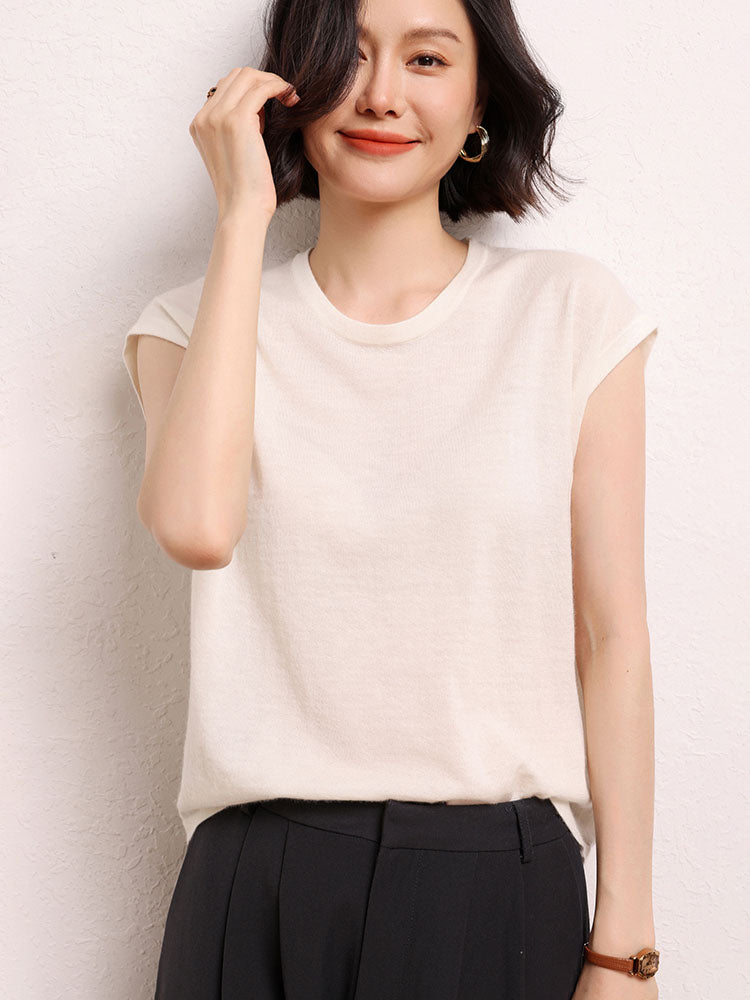 Cashmere Short-sleeved Shirt