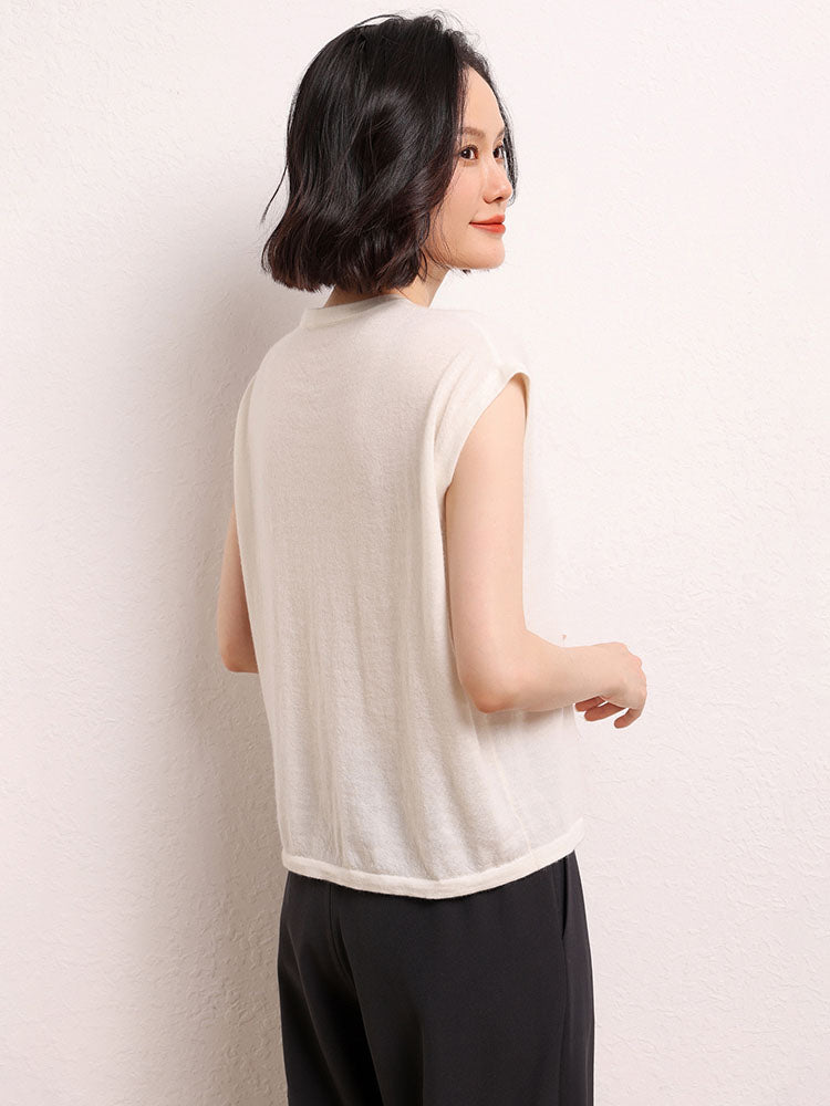 Cashmere Short-sleeved Shirt