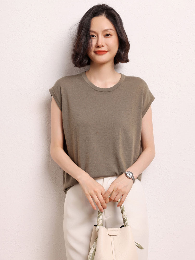 Cashmere Short-sleeved Shirt