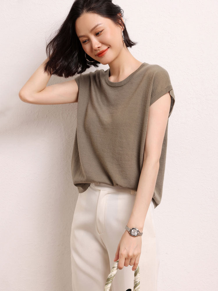 Cashmere Short-sleeved Shirt