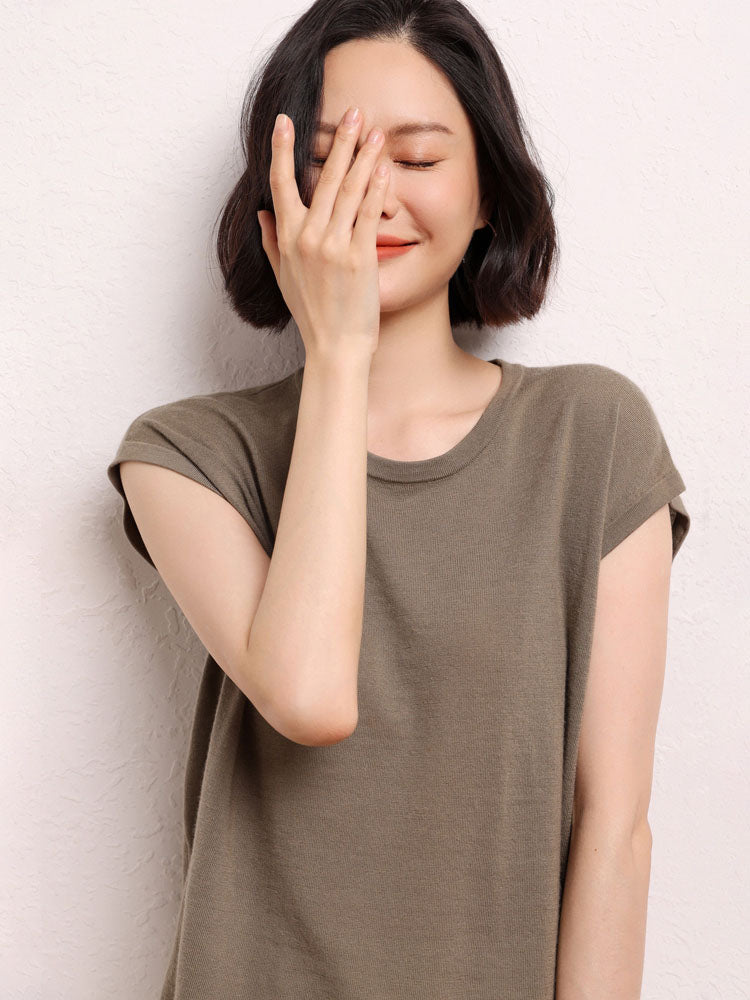 Cashmere Short-sleeved Shirt