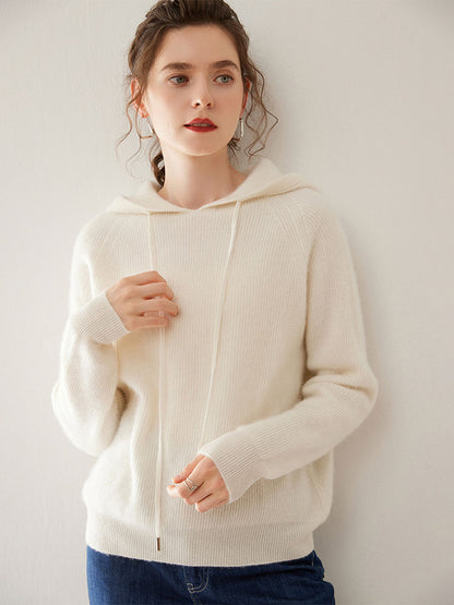 Minimalist cashmere hoodie