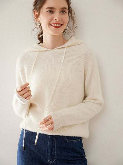 Minimalist cashmere hoodie