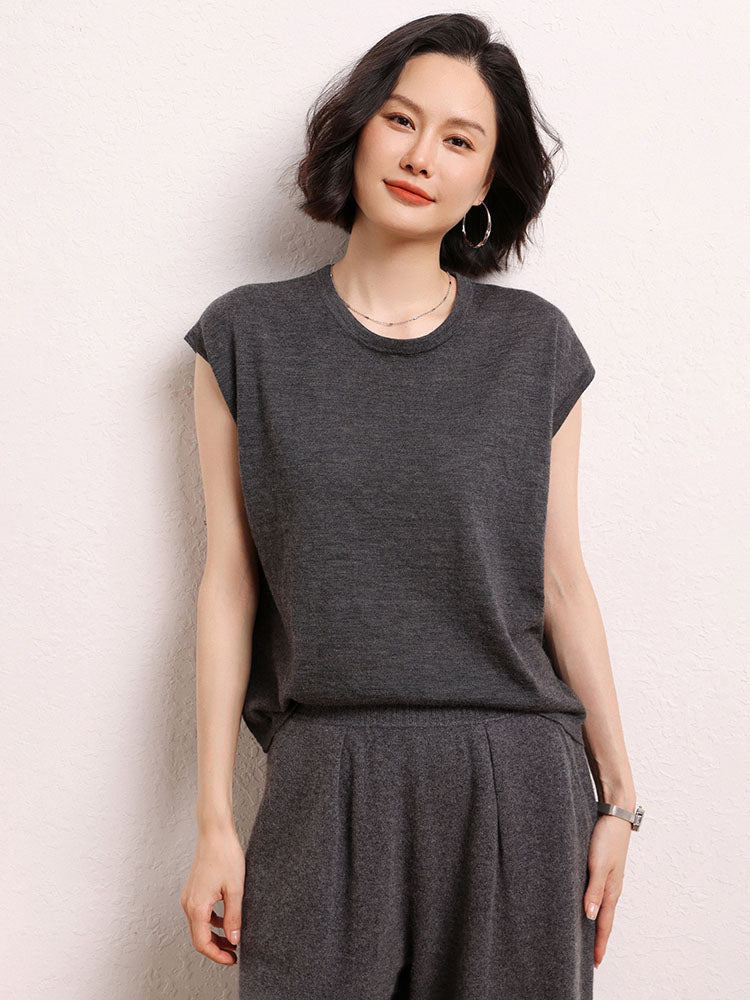 Cashmere Short-sleeved Shirt
