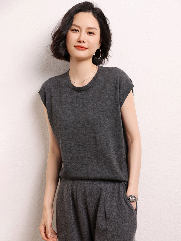 Cashmere Short-sleeved Shirt