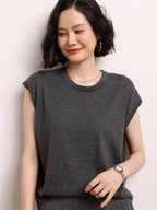 Cashmere Short-sleeved Shirt