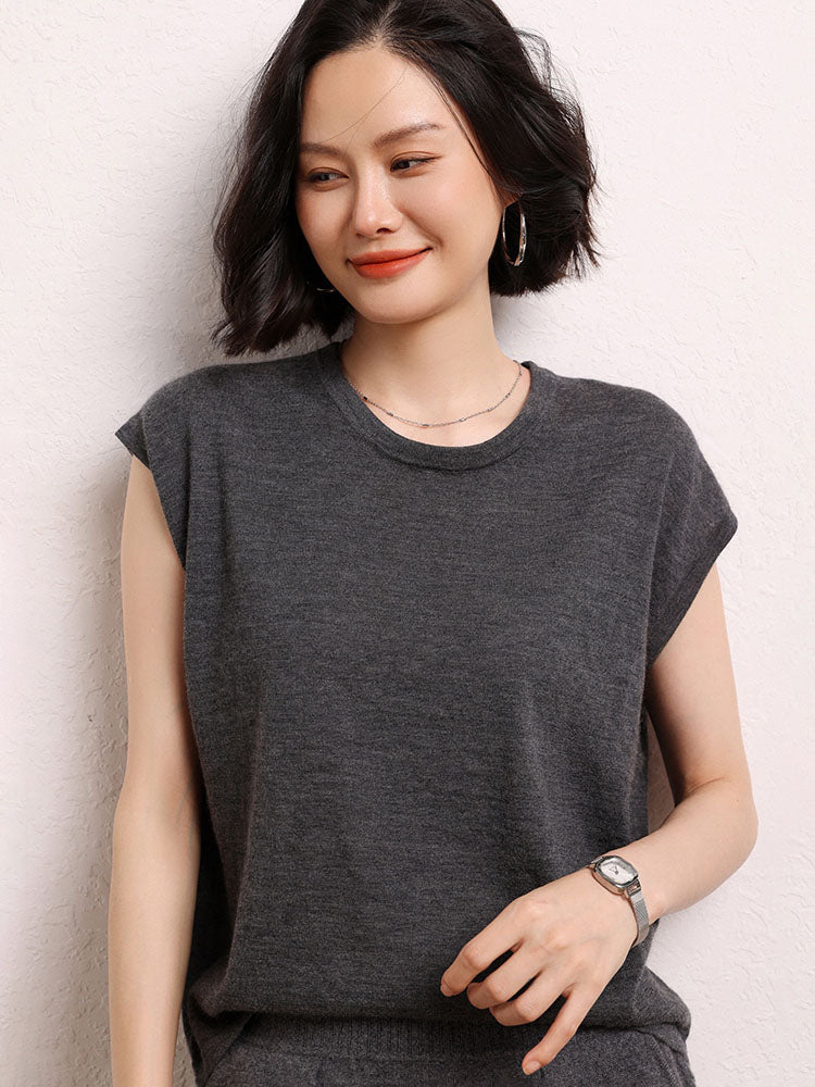 Cashmere Short-sleeved Shirt
