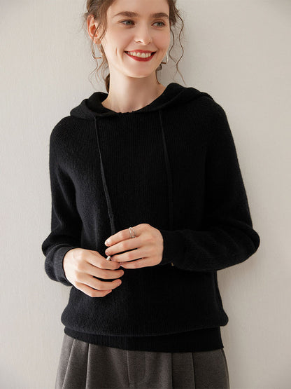 Minimalist cashmere hoodie