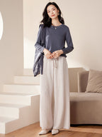 Cashmere Crew Neck Knit Top