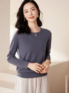 Cashmere Crew Neck Knit Top