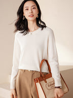 Cashmere Crew Neck Knit Top