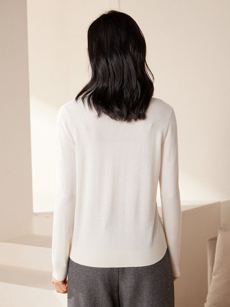 Cashmere Turtleneck Knit Top