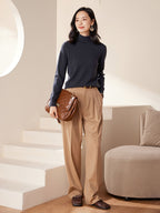 Cashmere Turtleneck Knit Top
