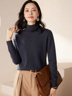 Cashmere Turtleneck Knit Top