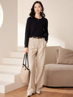 Cashmere Crew Neck Knit Top
