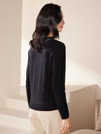 Cashmere Crew Neck Knit Top