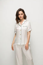 Silk Short Sleeve Pajama Set