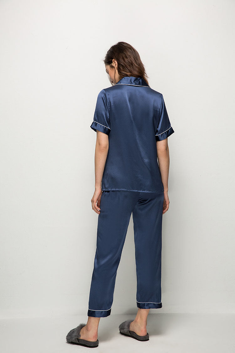 Silk Short Sleeve Pajama Set
