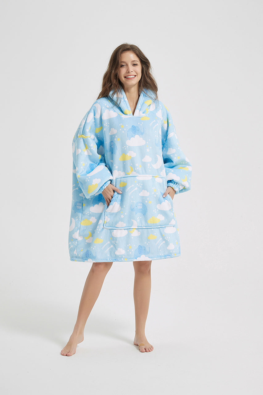 Blue Elephant wearable blanket