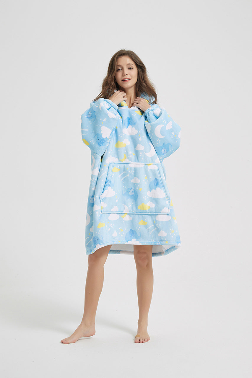 Blue Elephant wearable blanket