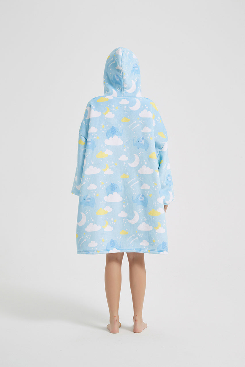 Blue Elephant wearable blanket