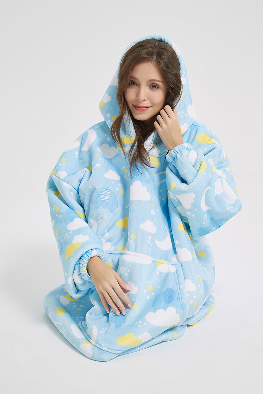 Blue Elephant wearable blanket