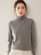 Classic Turtleneck Wool-Cashmere Blend Sweater