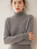 Classic Turtleneck Wool-Cashmere Blend Sweater