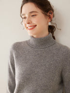 Classic Turtleneck Wool-Cashmere Blend Sweater