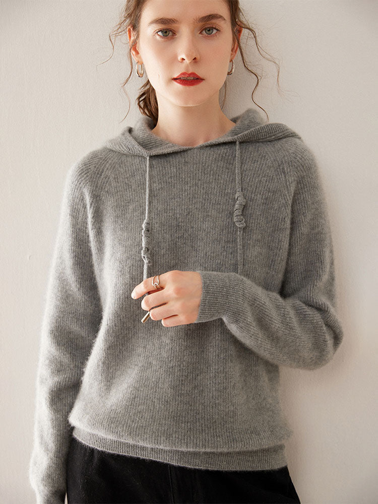 Minimalist cashmere hoodie