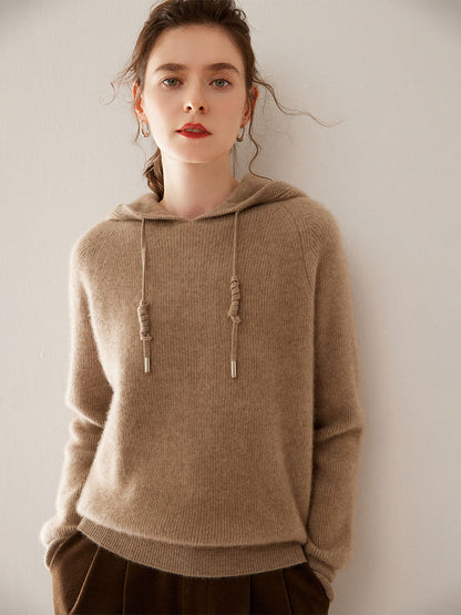 Minimalist cashmere hoodie