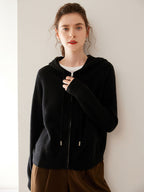 Zip-Up Wool Cashmere Hoodie