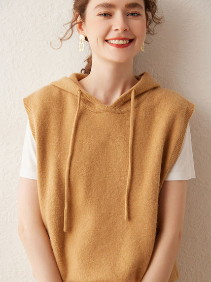 Hooded Cashmere Vest