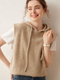 Hooded Wool-Cashmere Blend Vest