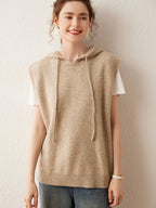 Hooded Wool-Cashmere Blend Vest