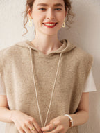 Hooded Wool-Cashmere Blend Vest