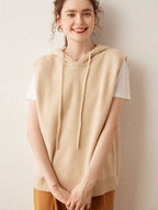 Hooded Wool-Cashmere Blend Vest