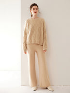 Wool-Cashmere Blend Cable-knit Sweater
