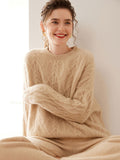 Wool-Cashmere Blend Cable-knit Sweater