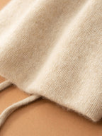 Drawstring Cashmere Beanie