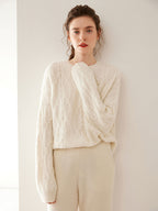 Wool-Cashmere Blend Cable-knit Sweater